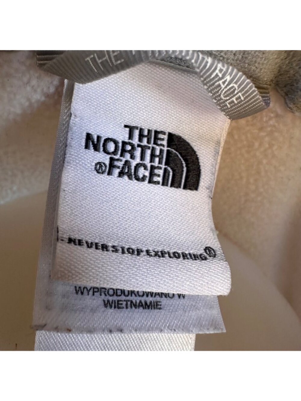 The North Face Womens White Fleece Quarter-Zip Pullover Size M Soft Lightweight - Picture 2 of 12